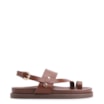 Papete Toe Ring Couro Marrom - imagem 2