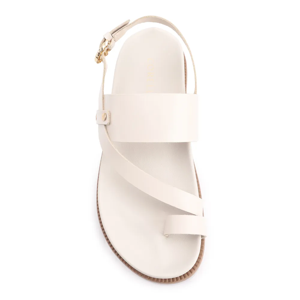 Papete Toe Ring Couro Off White - imagem 5