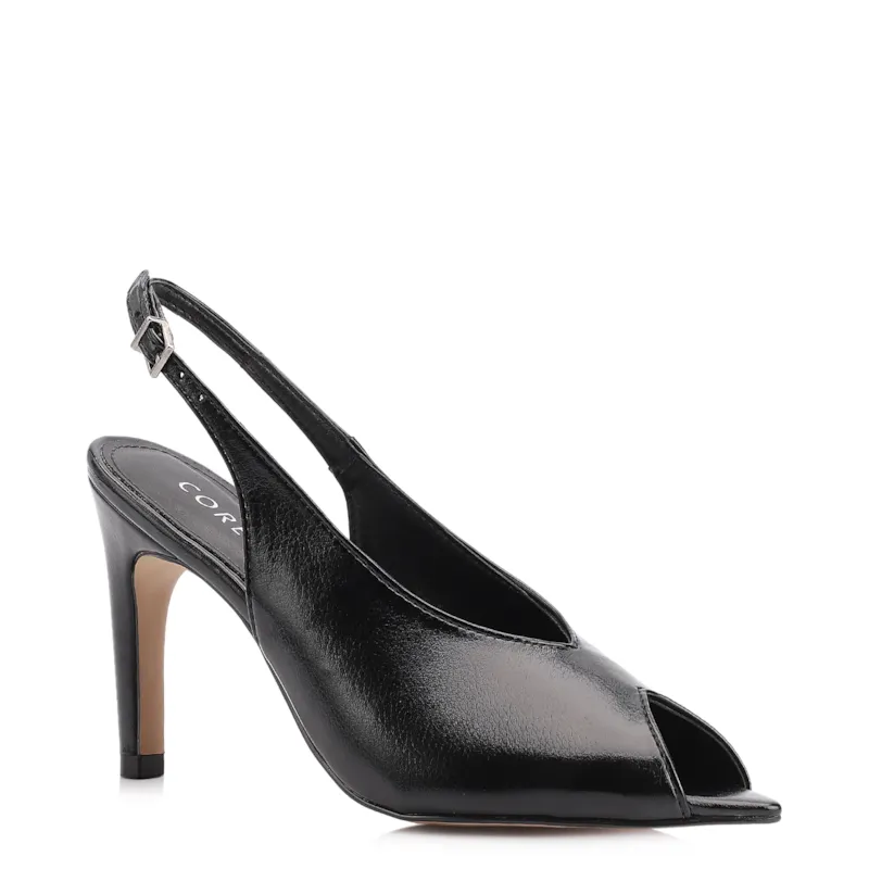  Peep Toe Alt Lux Preto