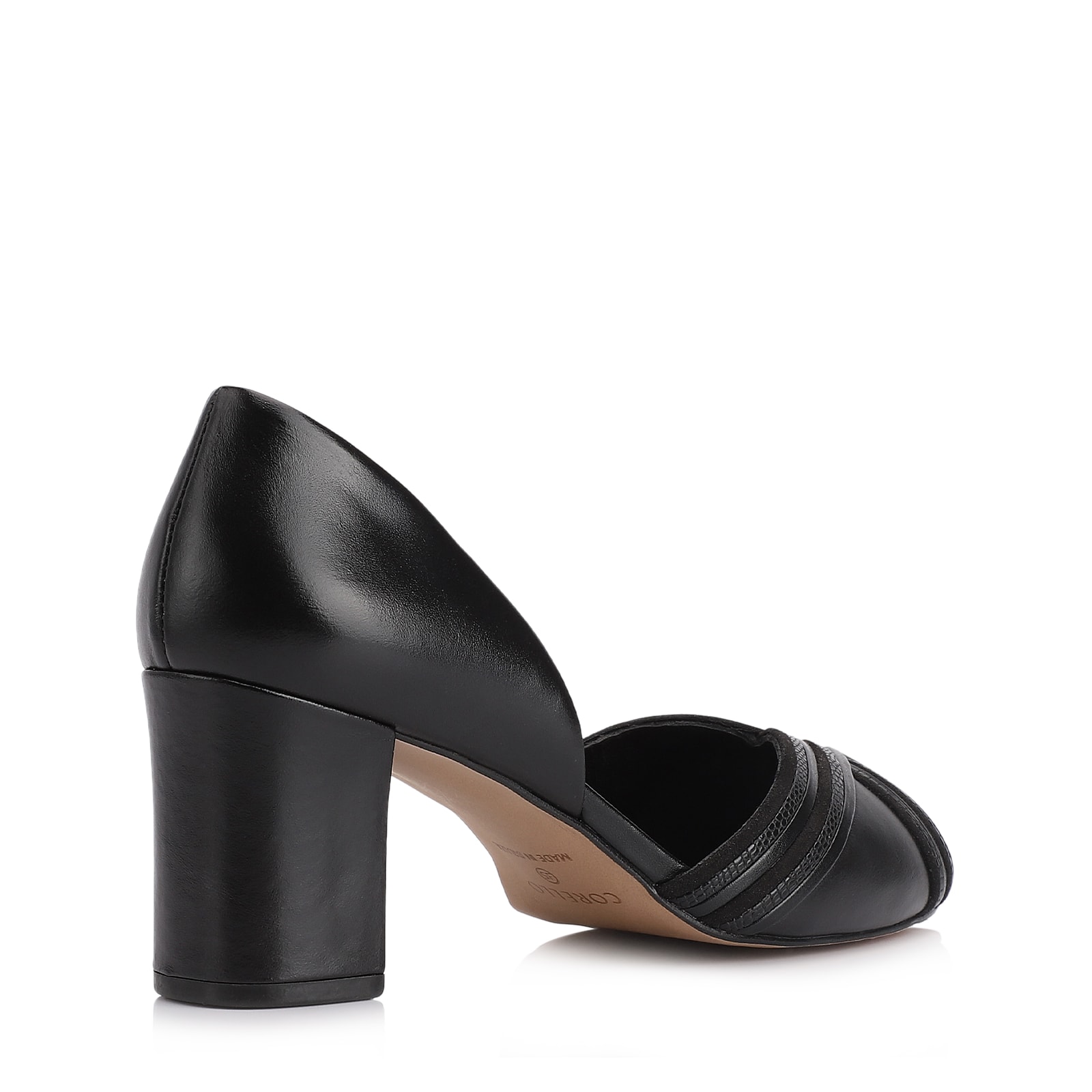 Peep Toe Alt Preto/Alt Lezard Preto/ Couro Nobuck Preto