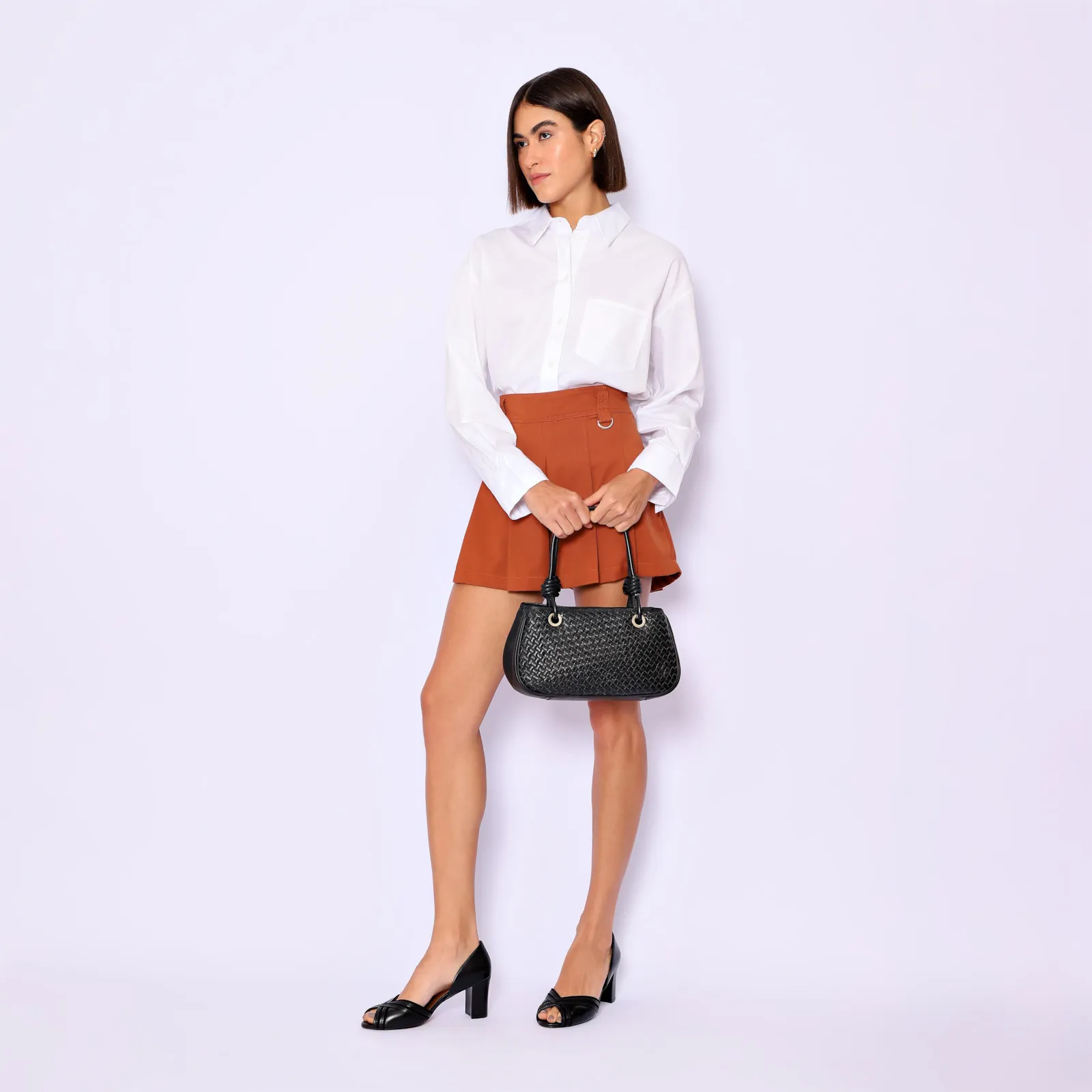 Peep Toe Alt Preto/Alt Lezard Preto/ Couro Nobuck Preto