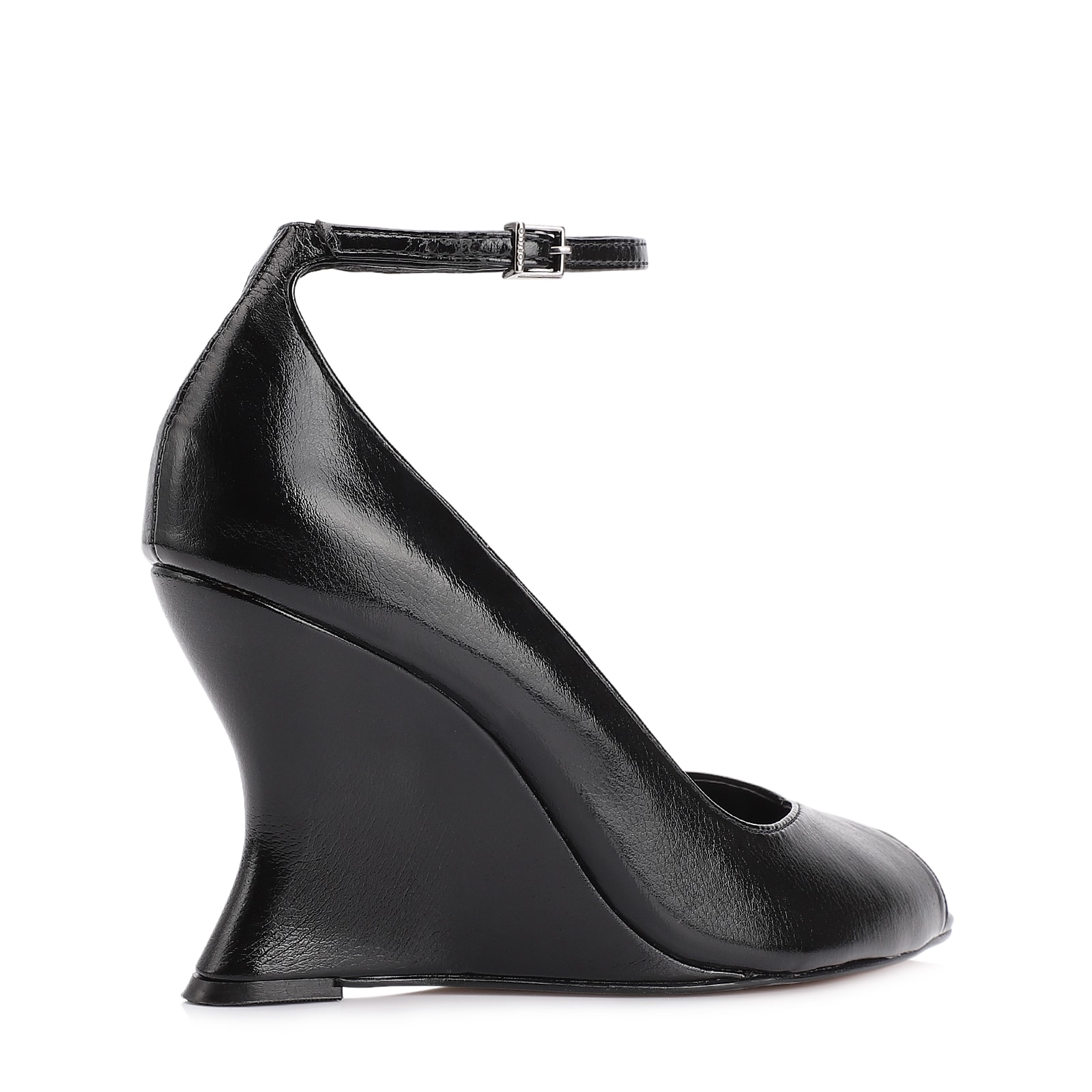 Peep Toe Anabela Alt Lux Preto