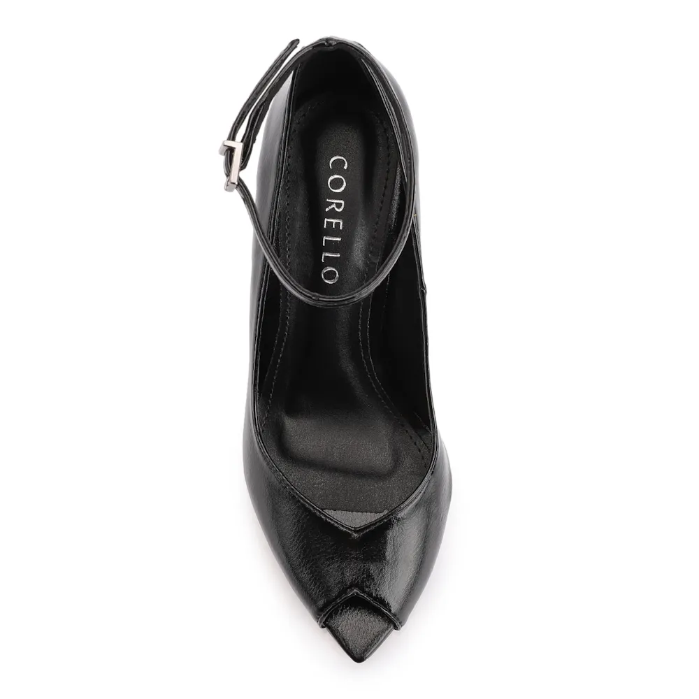 Peep Toe Anabela Alt Lux Preto - imagem 6