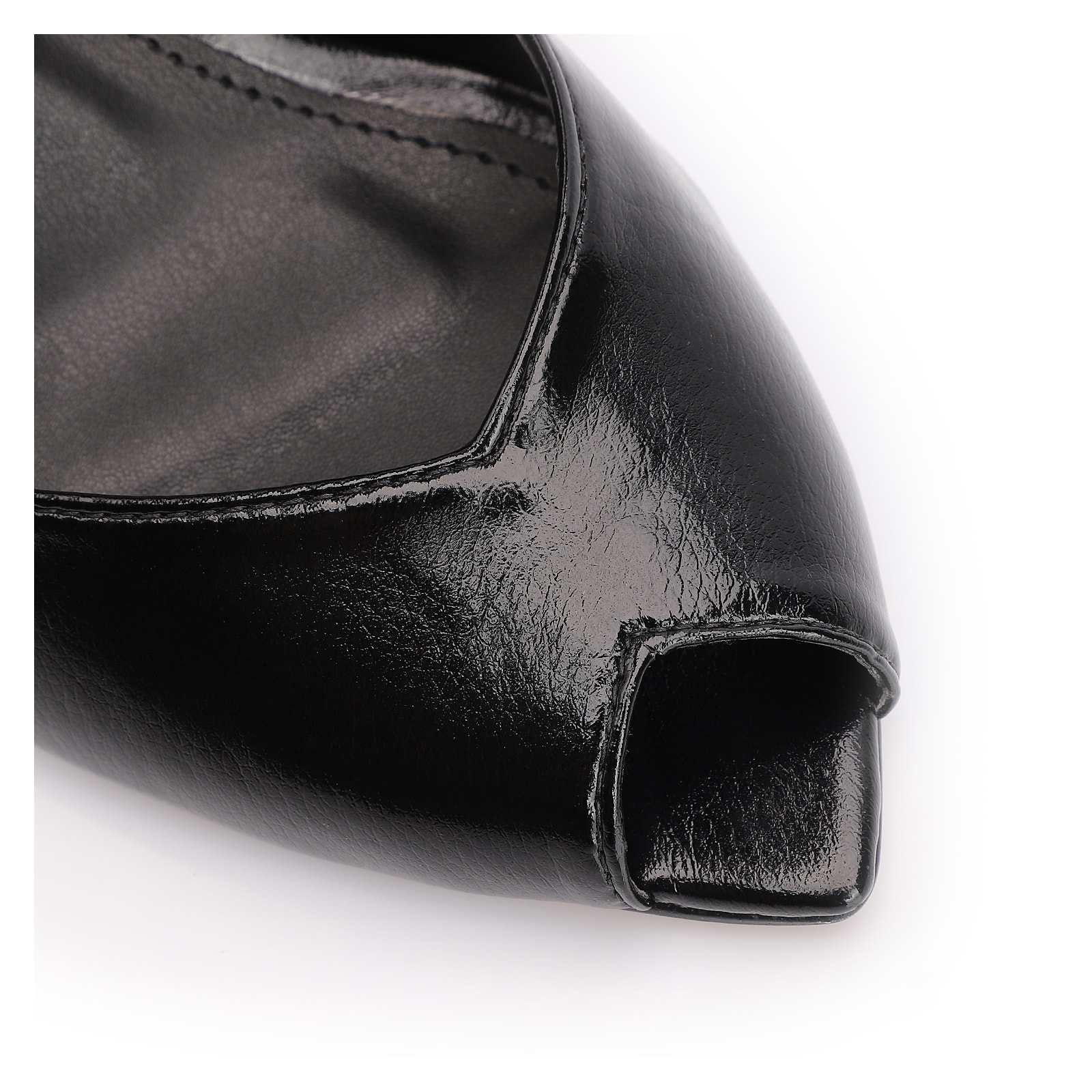 Peep Toe Anabela Alt Lux Preto
