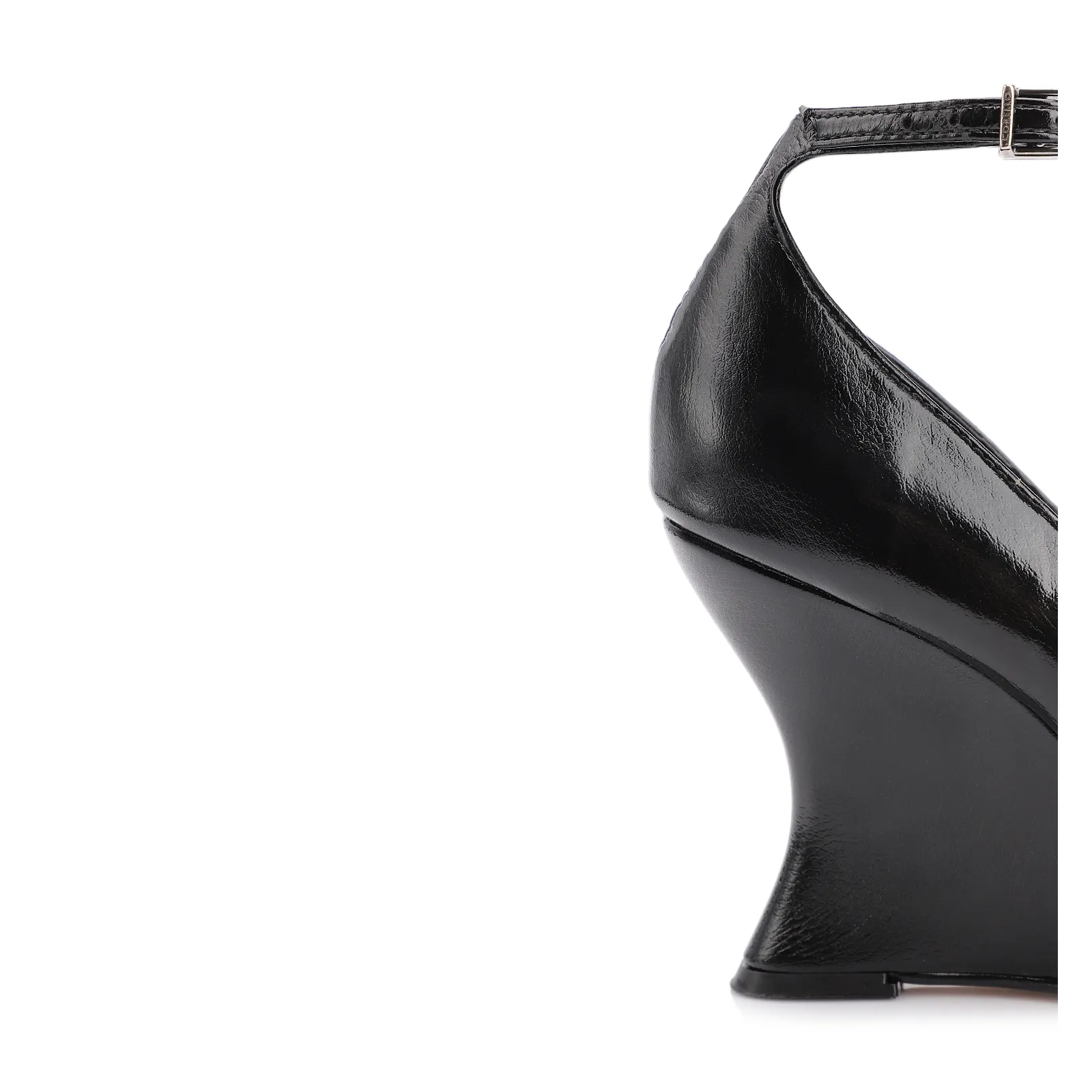 Peep Toe Anabela Alt Lux Preto