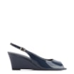 Peep Toe Anabela Alt Verniz Azul - imagem 2