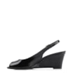 Peep Toe Anabela Alt Verniz Preto - imagem 4