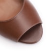 Peep Toe Anabela Couro Marrom - imagem 7