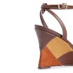 Peep Toe Anabela Couro Marrom - imagem 8