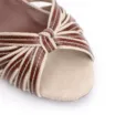 Peep Toe Anabela Couro Marrom/Alt Linho - imagem 7