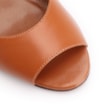 Peep Toe Anabela Couro Marrom Claro - imagem 7