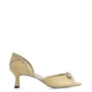 Peep Toe Couro Amarelo/Off White - imagem 3