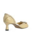 Peep Toe Couro Amarelo/Off White - imagem 4