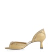 Peep Toe Couro Amarelo/Off White - imagem 5