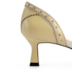 Peep Toe Couro Amarelo/Off White - imagem 8