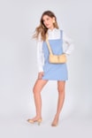 Peep Toe Couro Amarelo/Off White - imagem 9