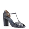 Peep Toe Couro Azul - imagem 1