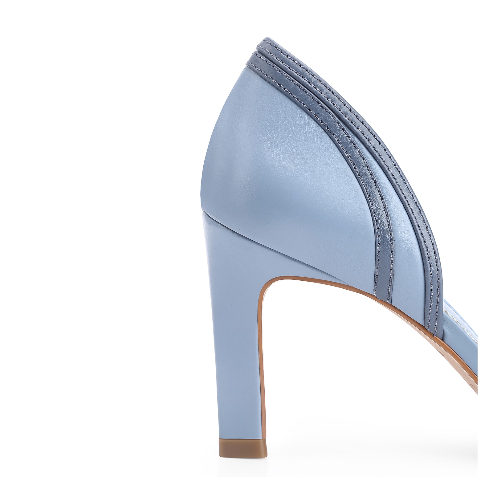 Peep Toe Couro Azul