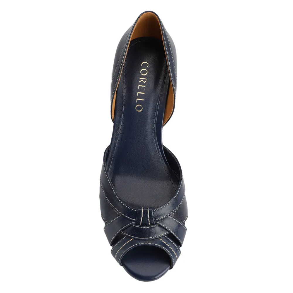 Peep Toe Couro Azul - imagem 5