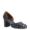 Peep Toe Couro Azul - imagem 1