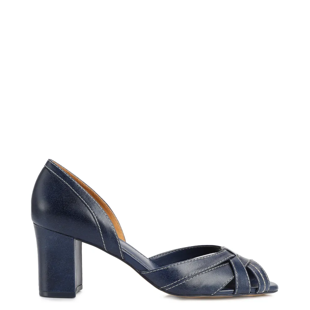 Peep Toe Couro Azul - imagem 2