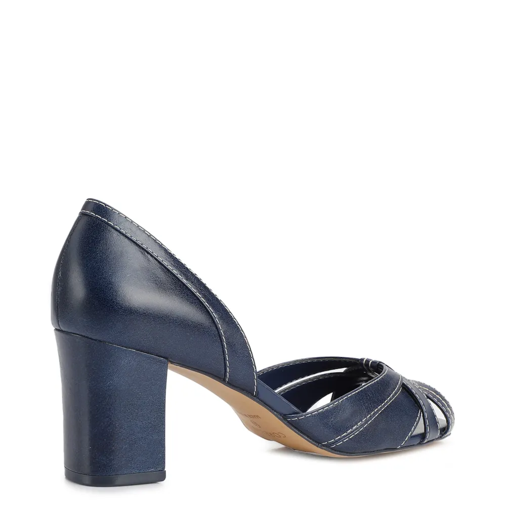 Peep Toe Couro Azul - imagem 3