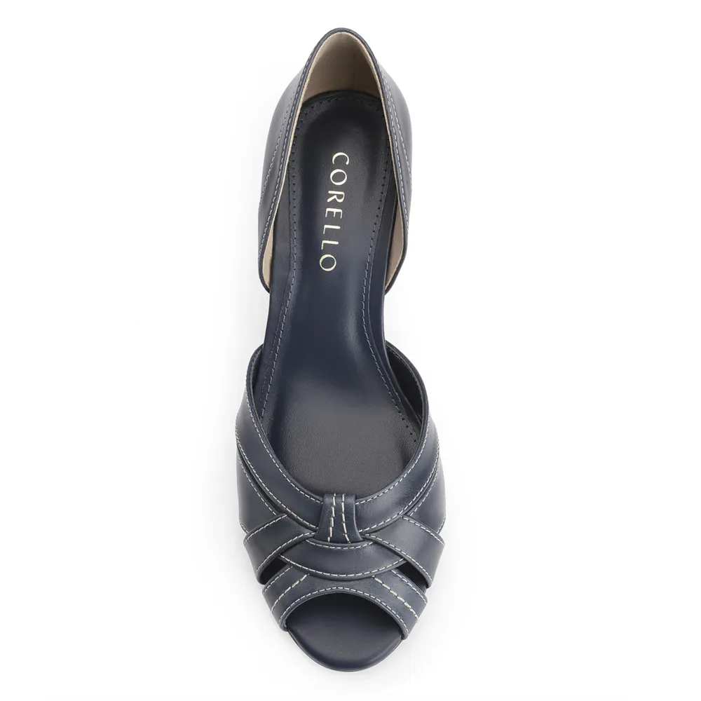 Peep Toe Couro Azul - imagem 5