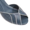 Peep Toe Couro Azul - imagem 6
