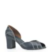 Peep Toe Couro Azul - imagem 1