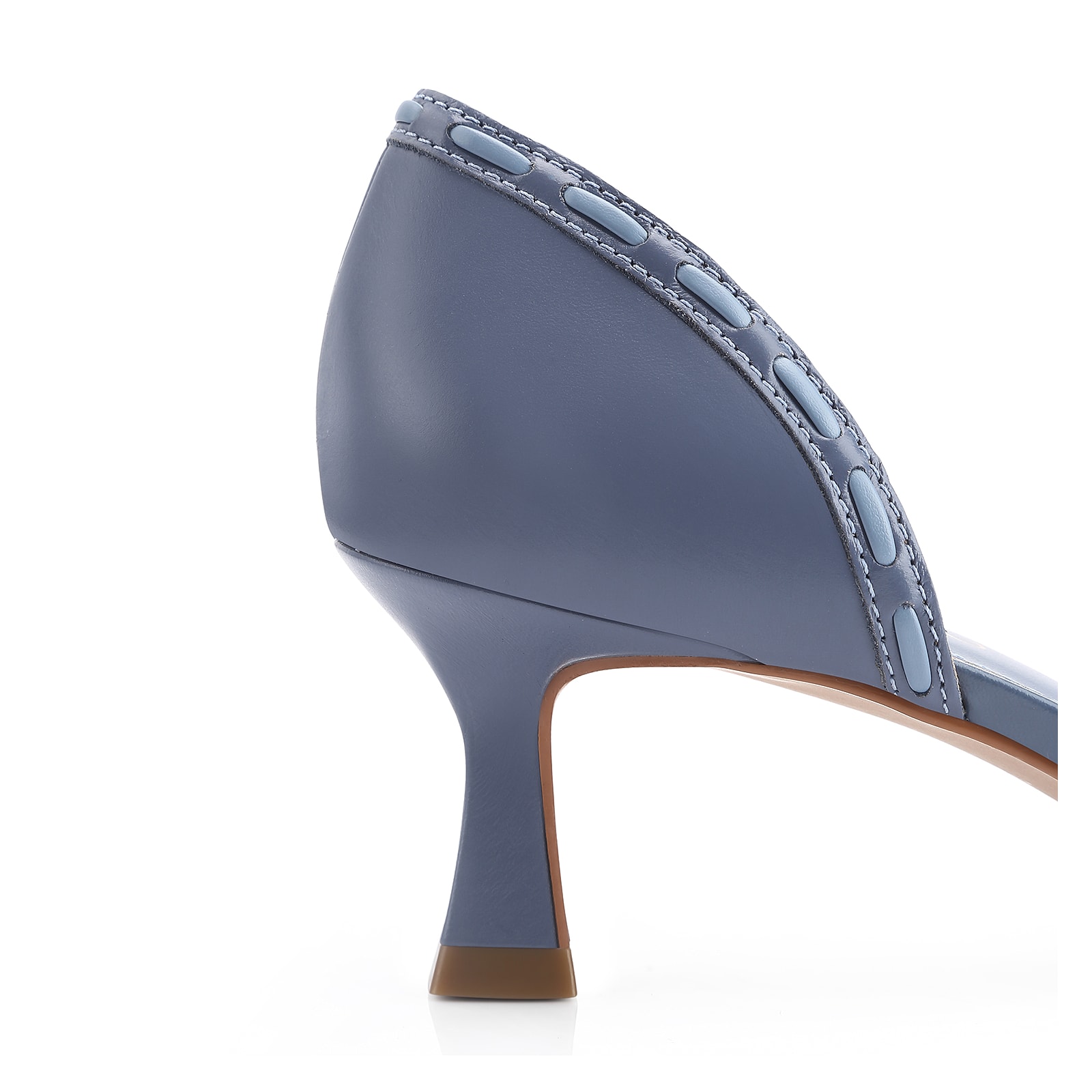 Peep Toe Couro Azul/Alt Azul Claro