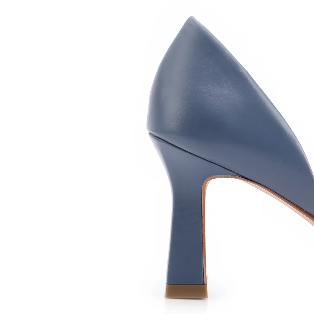Peep Toe Couro Azul/Alt Tramado Azul - imagem 7