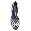Peep Toe Couro Azul/Off White - imagem 5