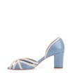 Peep Toe Couro Azul/Off White - imagem 4
