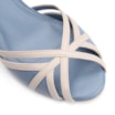 Peep Toe Couro Azul/Off White - imagem 6