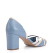 Peep Toe Couro Azul/Off White - imagem 3