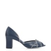 Peep Toe Couro Azul/Off White - imagem 3