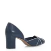 Peep Toe Couro Azul/Off White - imagem 4