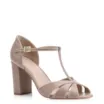 Peep Toe Couro Bege - imagem 1