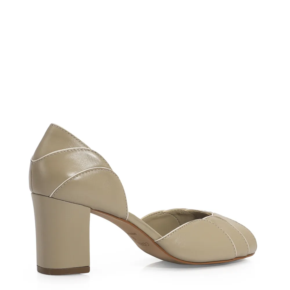 Peep Toe Couro Bege - imagem 3