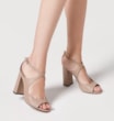 Peep Toe Couro Bege - imagem 2