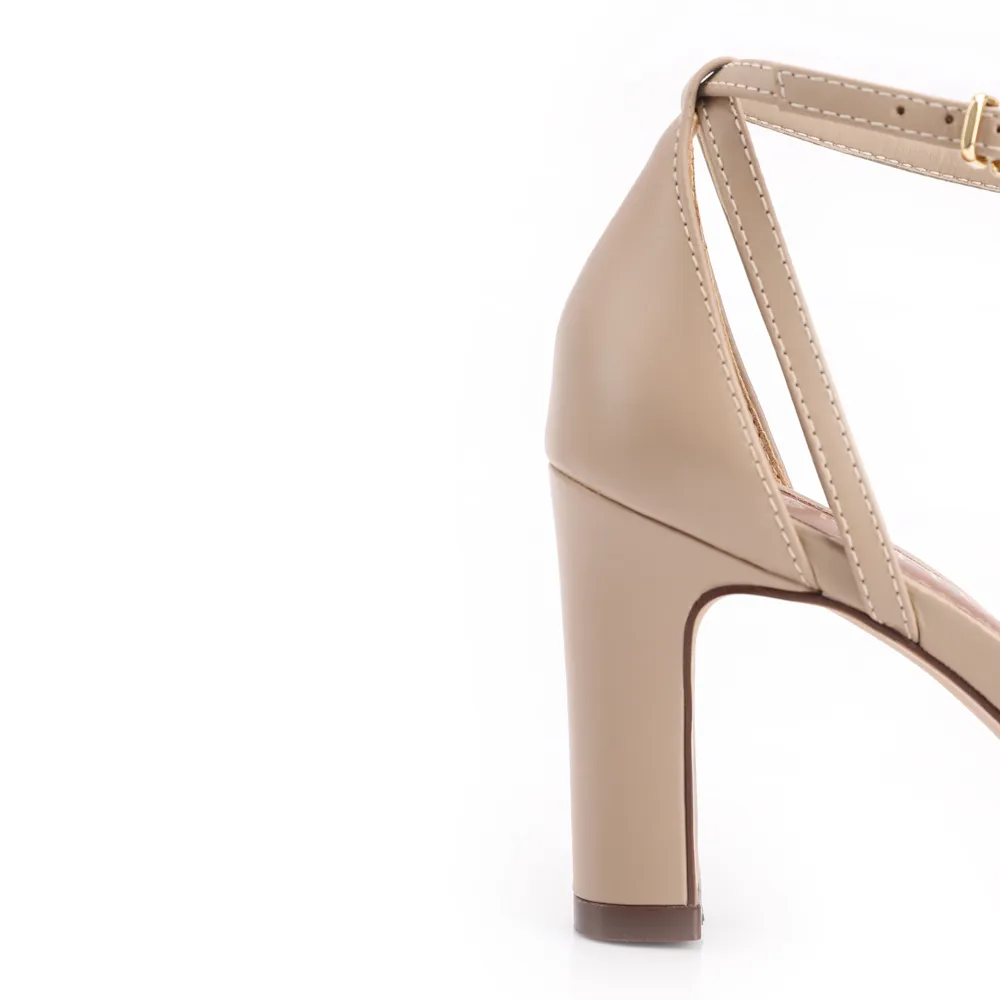 Peep Toe Couro Bege/Alt Bege - imagem 8