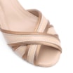 Peep Toe Couro Bege/Alt Bronze/Off White - imagem 6