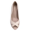 Peep Toe Couro Bege/Off White - imagem 5