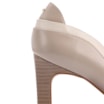 Peep Toe Couro Bege/Off White - imagem 7