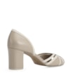 Peep Toe Couro Bege/Off White - imagem 3