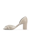 Peep Toe Couro Bege/Off White - imagem 4