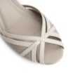 Peep Toe Couro Bege/Off White - imagem 6