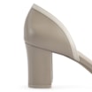 Peep Toe Couro Bege/Off White - imagem 7