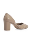 Peep Toe Couro Bege/Off White - imagem 4