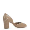 Peep Toe Couro Bege/Off White - imagem 3
